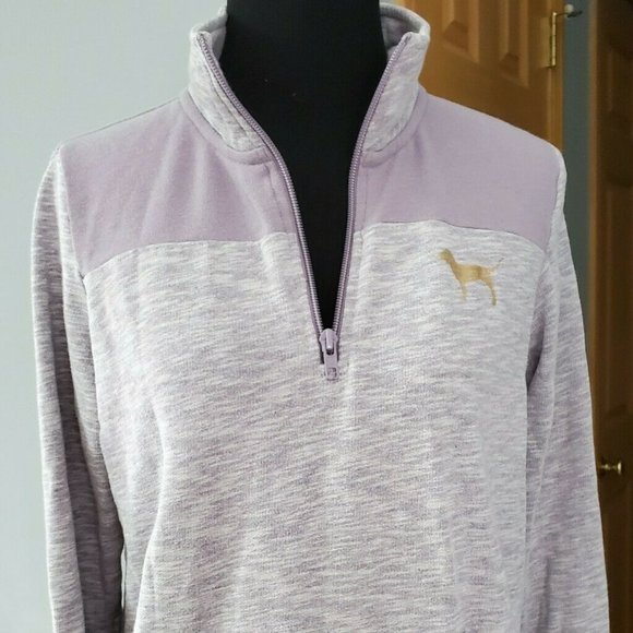 PINK Victoria's Secret Tops - NEW Victoria's Secret PINK Quarter Zip - Purple